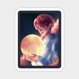 Boy Who Holds the Moon Magnet