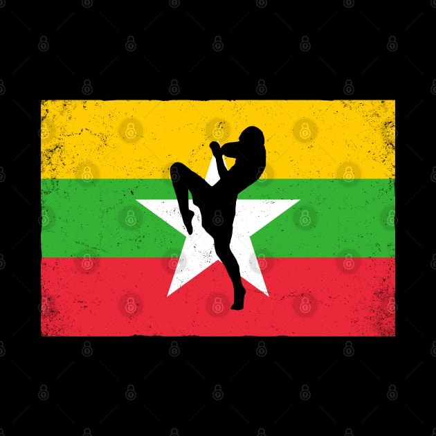 Myanmar Flag Lethwei Fighter by NicGrayTees