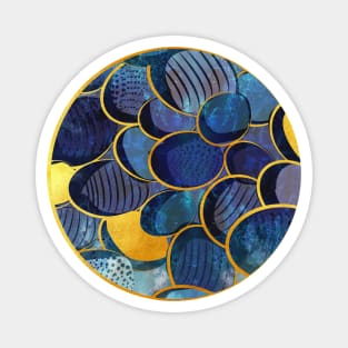 Abstract deep blue Magnet