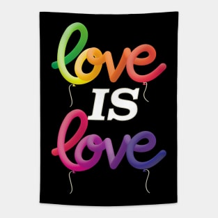 Love is Love Gay Pride Rainbow Balloon Art Tapestry