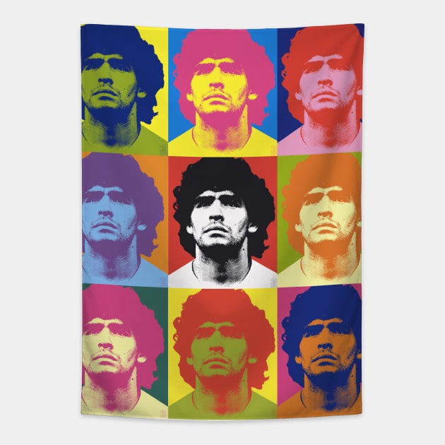 Warhol Maradona Tapestry by StripTees