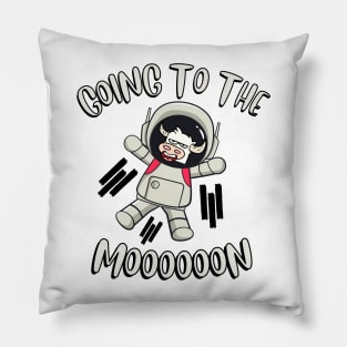 Cow is going to the moon Pillow