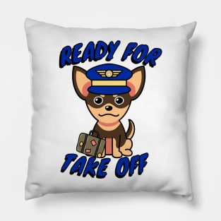 Cute small dog is a pilot Pillow