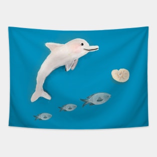 A dolphin and is friends Tapestry