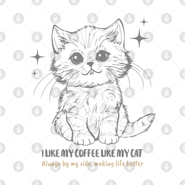 I Like my Coffee Like my Cat Coffee Cat by Distinkt