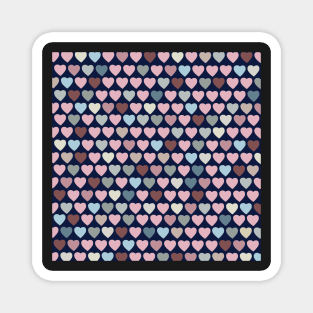 Valentines Hearts- Blue Background Magnet