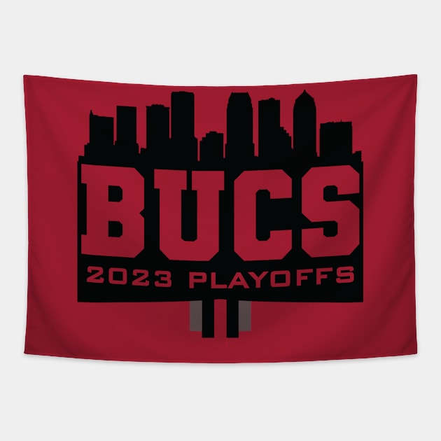 Buccaneers 2023 Playoffs Tapestry by Nagorniak