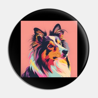 70s Shetland Sheepdog Vibes: Pastel Pup Parade Pin