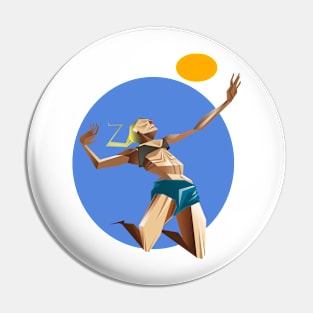 Volleyball Player Pin