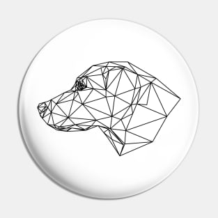 Wireframe Low Poly Art of a Dog Pin