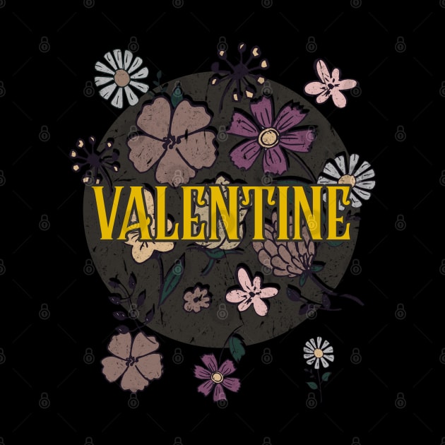 Aesthetic Proud Name Valentine Flowers Anime Retro Styles by Kisos Thass