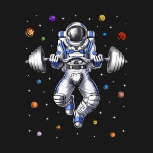 Astronaut Fitness Gym Workout T-Shirt