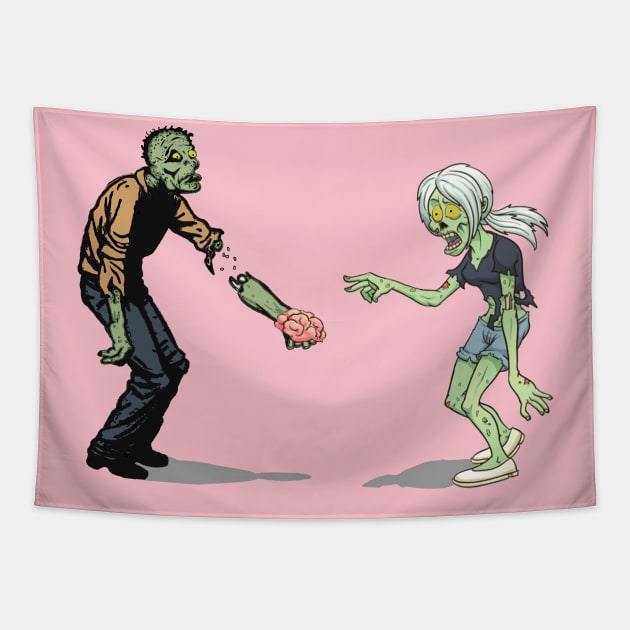 Zombi lover Tapestry by DrTigrou