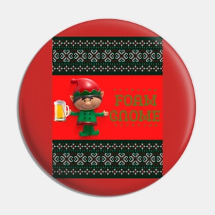 Foam Gnome Ugly Christmas Sweater Pin