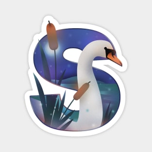 S Is For: Swan Magnet