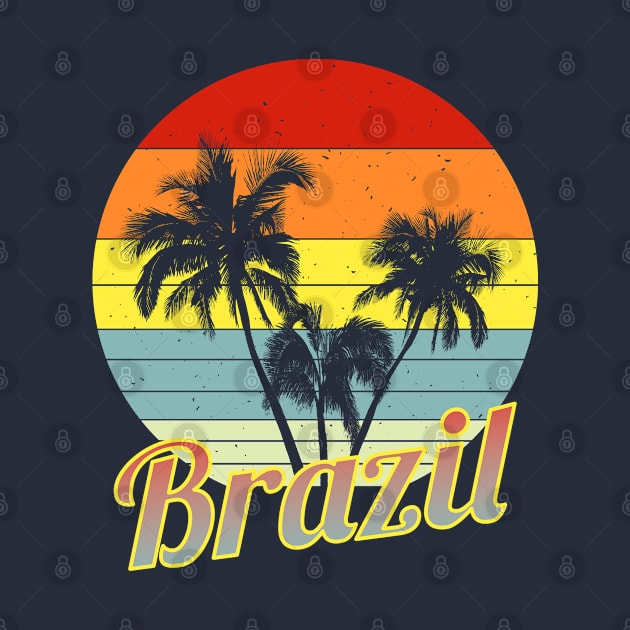 Brazil Retro Tropical Palm Trees Vacation by macdonaldcreativestudios