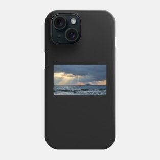 Sun Rays And Clouds Over The Ocean Phone Case