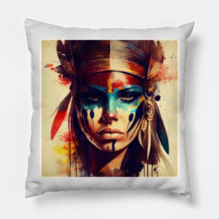 Powerful Egyptian Warrior Woman #8 Pillow