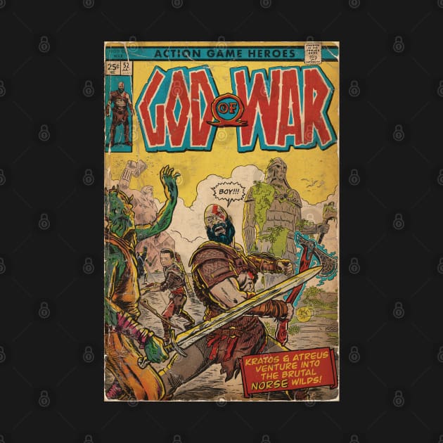 God of War fan art comic book cover by MarkScicluna