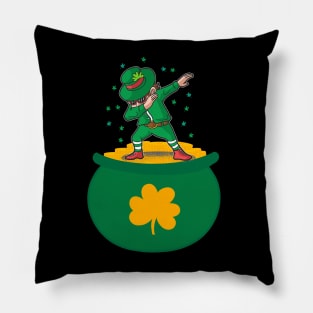 St Patricks Day Dabbing Leprechaun Pillow