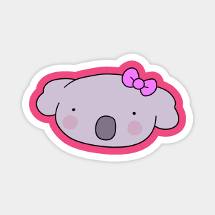 Bow Koala Face Magnet