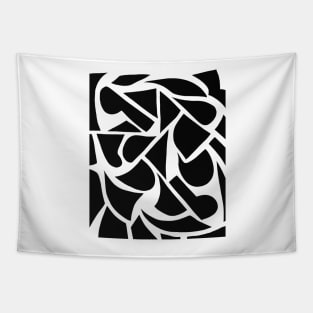 Mono geometric silhouettes 1 ( MGS 1B ) Tapestry