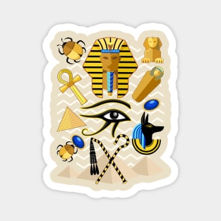 Egypt Ancient Symbols Pattern Magnet