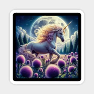 Unicorn and thistles Magnet