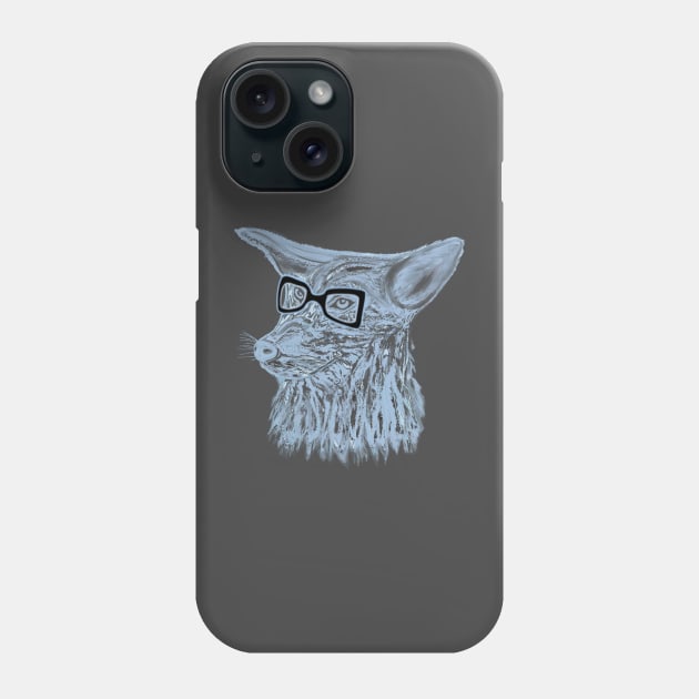 Clever Blue Coyote Phone Case by BrederWorks