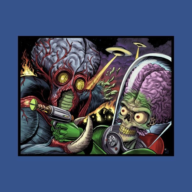 Mars Attacks This Island Earth by Himmelworks