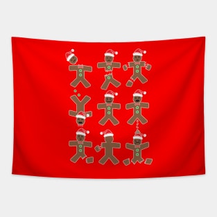 Evil Gingerbread Man Christmas Shirt Tapestry