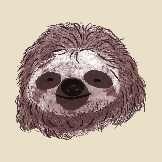 Realistic Sloth Face by saradaboru