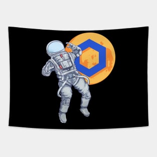 Chainlink To The Moon Tapestry