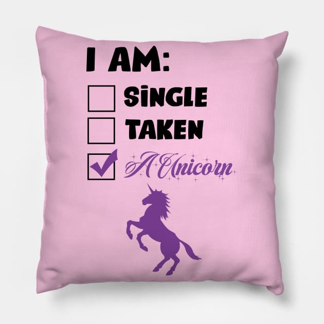 I am a Unicorn Pillow by boccor27designs