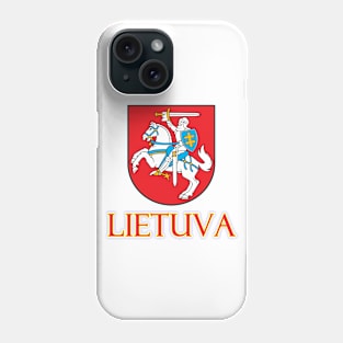 Lithuania - Coat of Arms Design (Lithuanian Text) Phone Case