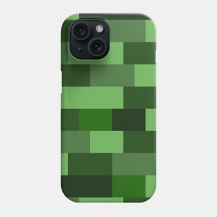 Abstract striped bars green Phone Case