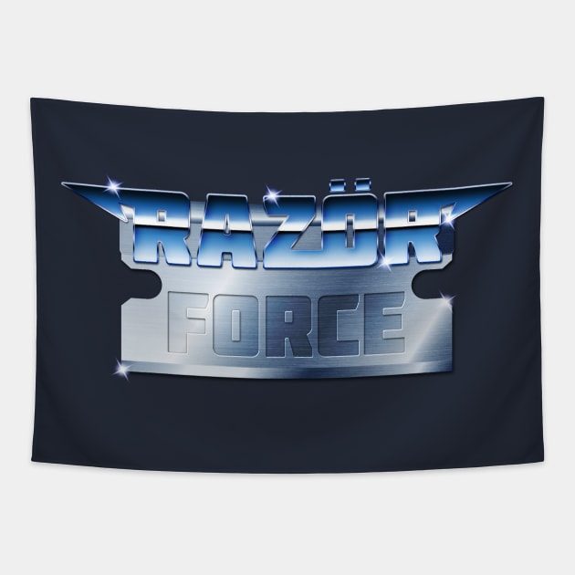 RazörForce Logo (Chrome) Tapestry by RazorFist