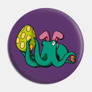 Easter Bunny Octopus Pin