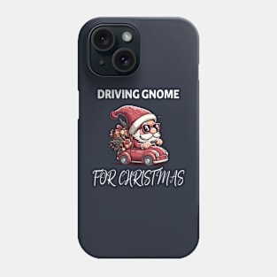 Driving Gnome For Christmas Phone Case