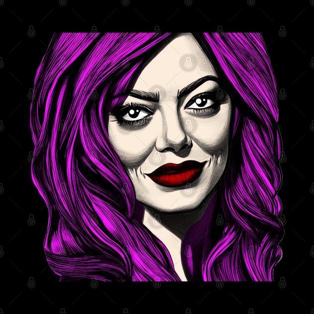 Emma Stone Cartoon by Tezatoons