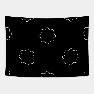 Background illustration black gear, mechanics, steampunk, decorative design pattern Tapestry