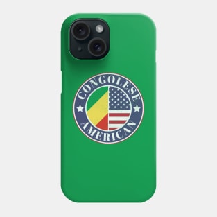 Proud Congolese-American Badge - Congo, Republic of the Flag Phone Case