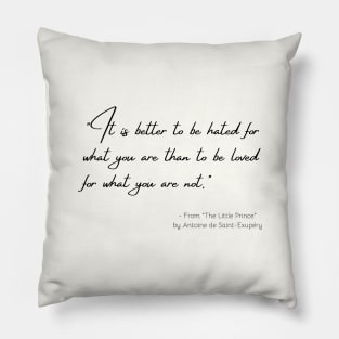 A Quote about Individuality from "The Little Prince" by Antoine de Saint-Exupéry Pillow