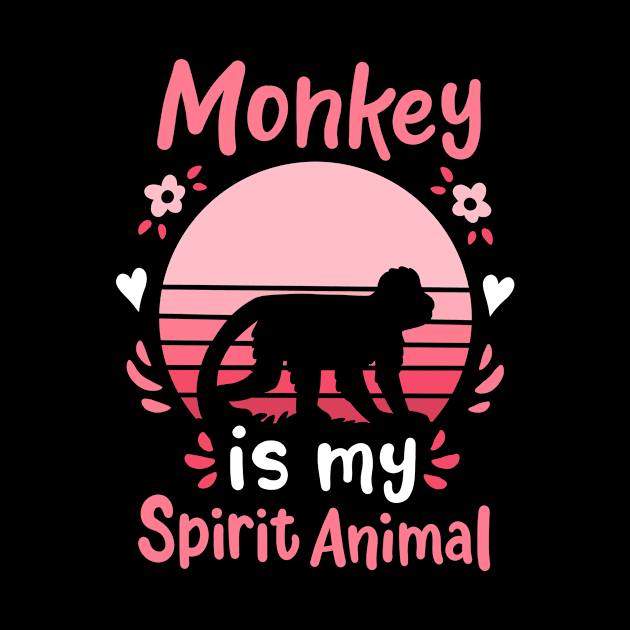 Monkey Spirit Animal Retro by CreativeGiftShop