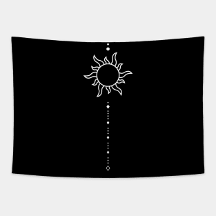 The Sun Line Art Tapestry