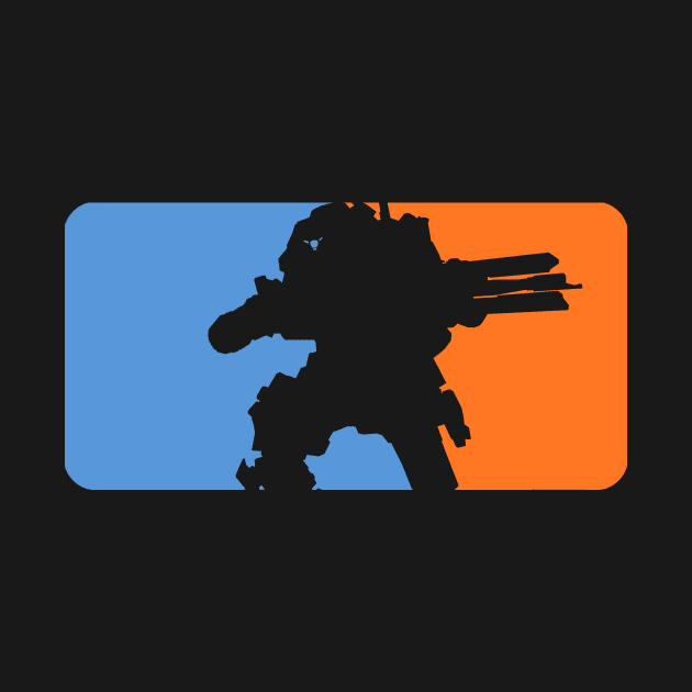 Major League Titan (Titanfall Blue and Orange transparent) by Ironmatter