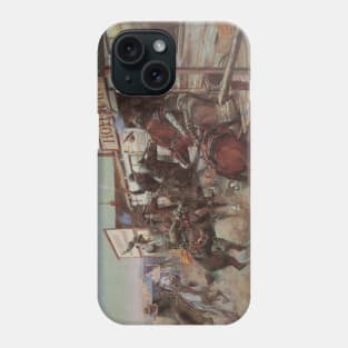 In Without Knocking by Charles Marion Russell Phone Case