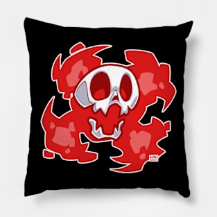 Flaming Skull Pillow