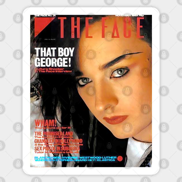 The Face, Boy George Magazine Cover - Boy George - Sticker | TeePublic