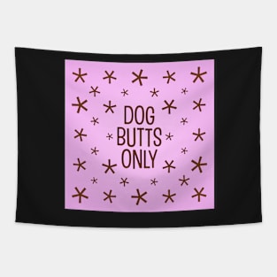 Dog butt pillow (brown on pink) Tapestry